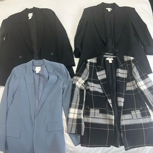 Lot of 4 H&M Oversized Blazers